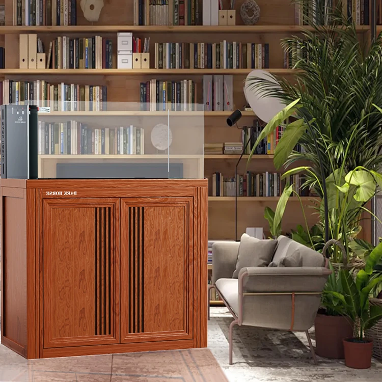 客厅鱼缸超白底滤兰寿海水鱼缸定制办公室草缸生态智能中小金鱼缸