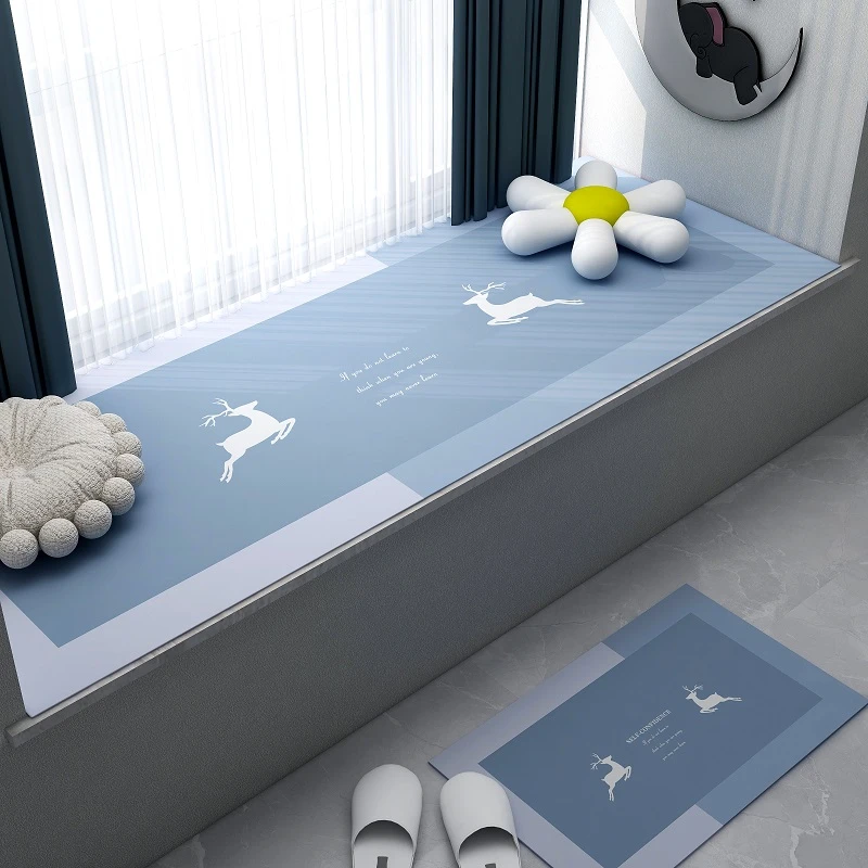 硅藻泥现代简约飘窗垫网红阳台装饰垫卧室吸水防滑硅胶垫自由裁剪