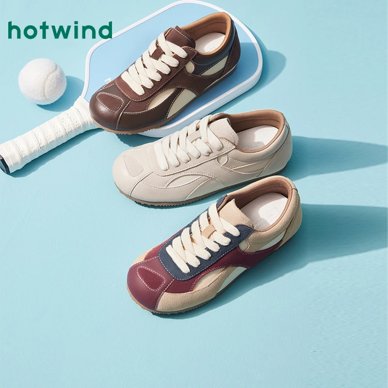 热风2025年春季新款女士时尚休闲鞋H11W25502