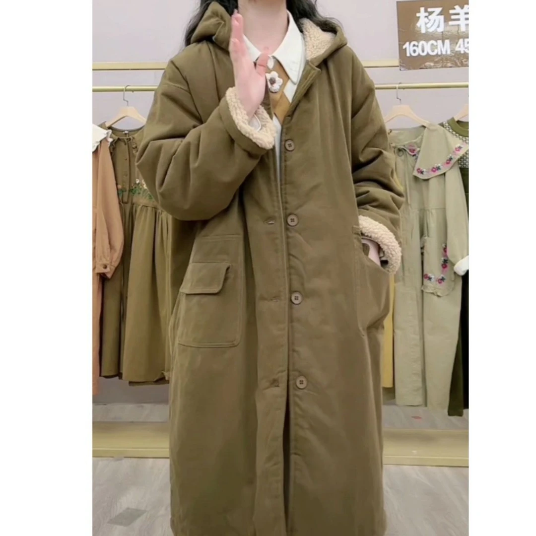 波司豋加绒加厚棉衣女2023新款棉服冬季洋气防寒保暖外穿高档中长
