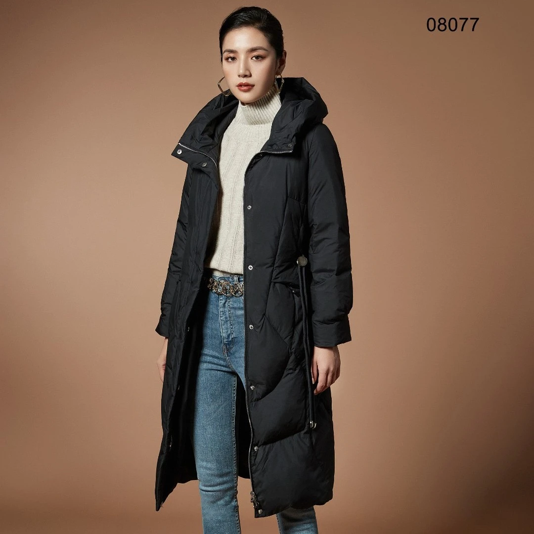 F08077商场正品长款90白鸭绒防风时尚休闲羽绒服女冬保暖 福利