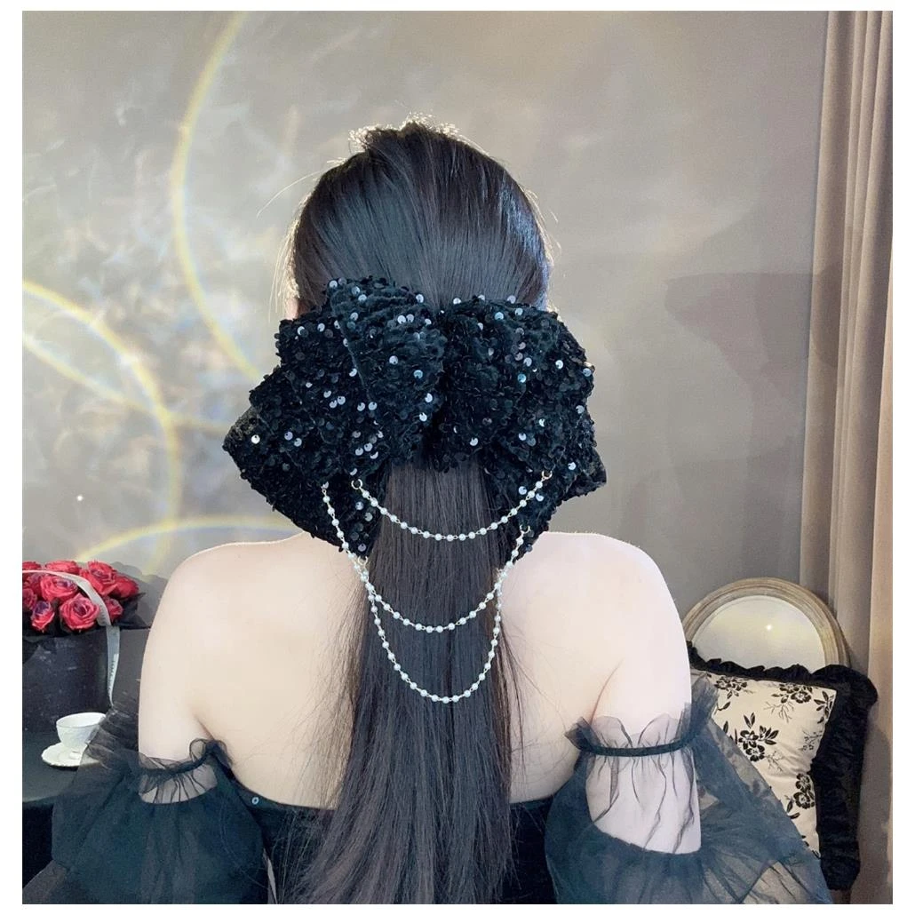 时尚气质亮片百搭轻奢发夹韩版复古重工1104