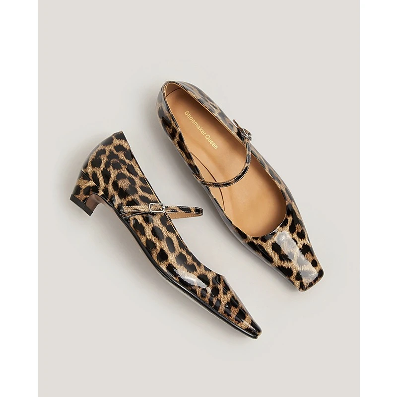 【鞋匠女王×口碑B入】法式绝美玛丽珍女鞋复古粗跟气质中跟单鞋