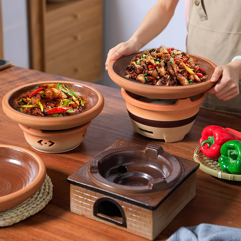 湘菜饭店土钵特色干烧钵炖钵盛菜盆子土菜馆特色餐具商用火锅菜碗