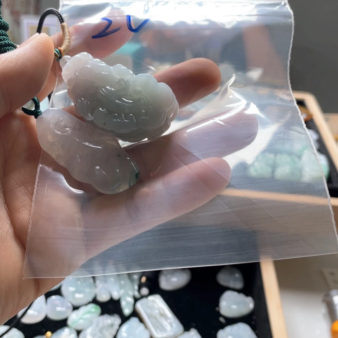 翡翠颈饰未镶嵌2*.翡翠随行吊坠貔貅吊坠粉丝专拍