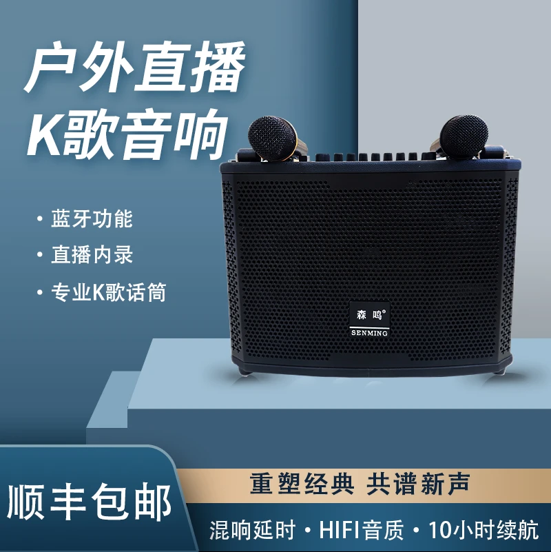 未使用  森鸣F18超重低音户外大功率蓝牙声卡直播音响吹管萨克斯