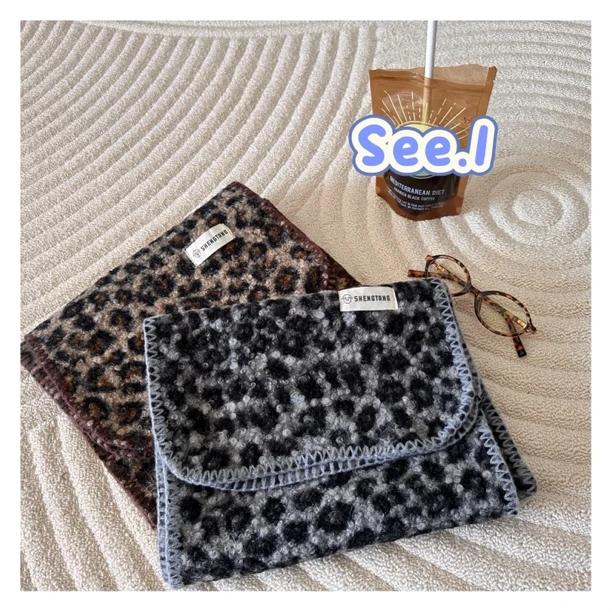 【Sea.1 x 豹纹围巾】冬季复古高级感披肩时尚保暖千禧辣妹围脖大衣