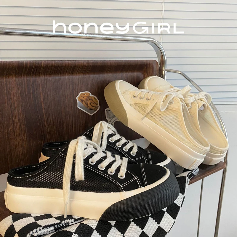 【粉丝团员专享】新款懒人包头厚底半拖