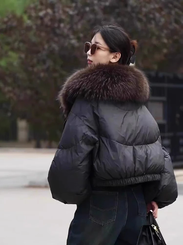 2025冬季新款欧货高端时尚爆款黑色面包服高级感保暖棉服短外套女