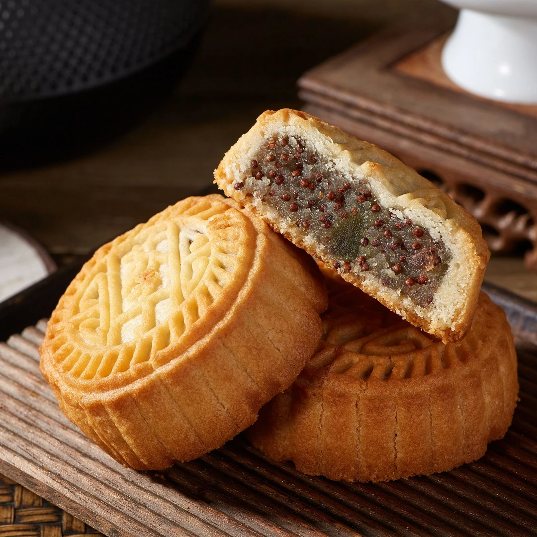 酷力郎苏子夹心蜜酥月饼皮酥馅软甜而不腻下午茶糕点