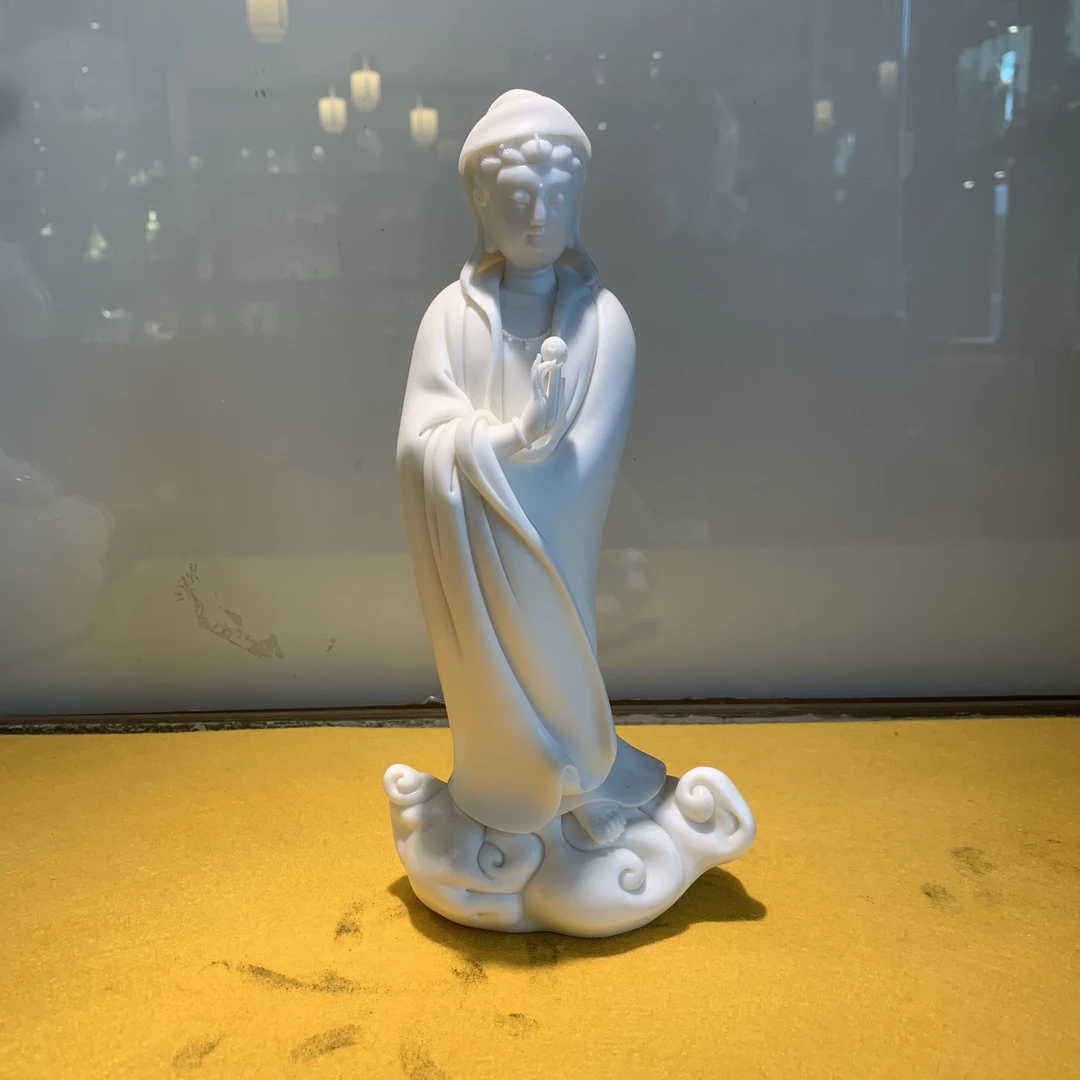 马郎妇观音装饰白瓷摆件批发陶瓷摆件陶瓷德化白瓷工艺品雕塑中式