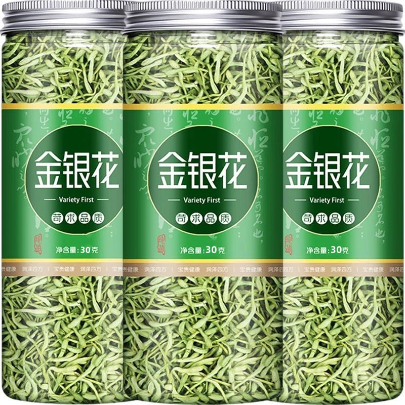 金银花精选正品河南金银花带绒毛花茶罐装搭配枸杞菊花茶泡水