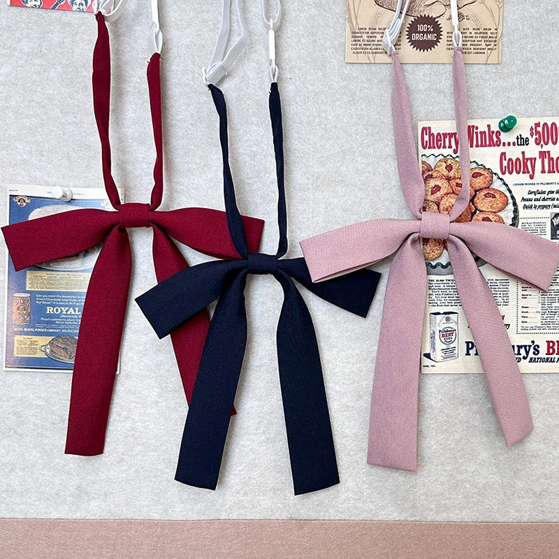 东京岁时记jk原创百搭可爱少女学生学院风纯色三色小垂领领结合集