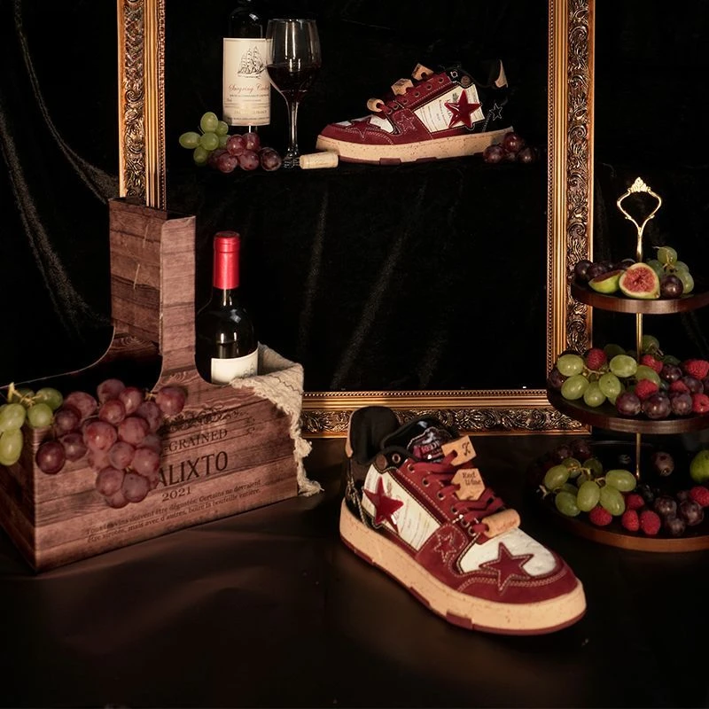 回力瑞星星鞋潮流百搭舒适校园美拉德高颜值小众设计酒红色板鞋