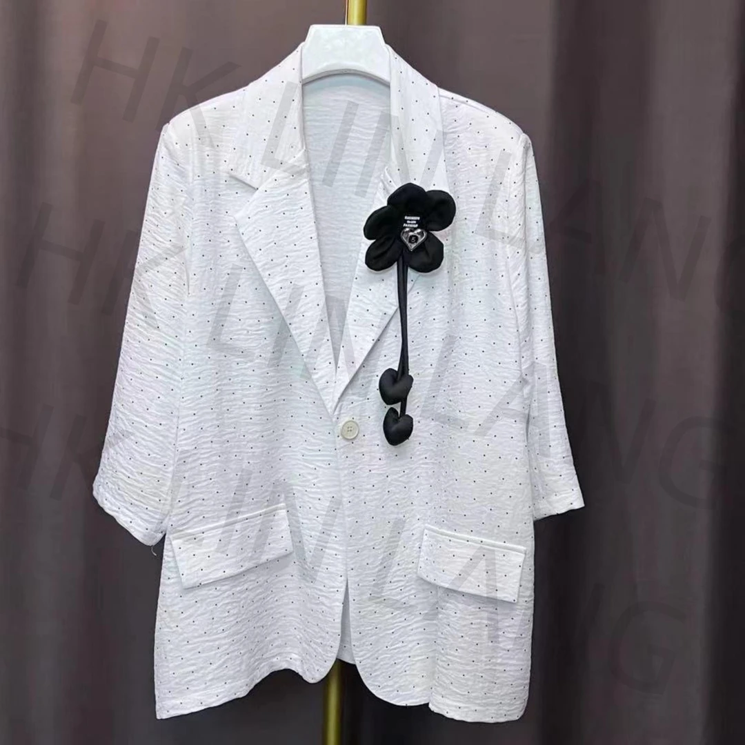 【单西装】 轻奢时尚气质重工设计师百搭西装 上衣女外套西服0379