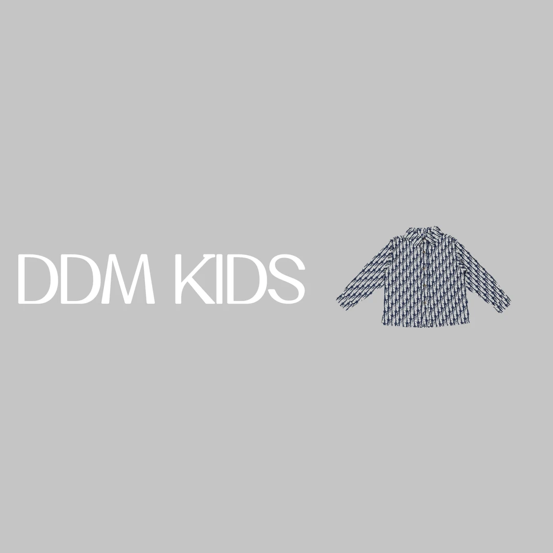 DDM KIDS经典提花春秋衬衫洋气高定款男女童梭织长袖童装