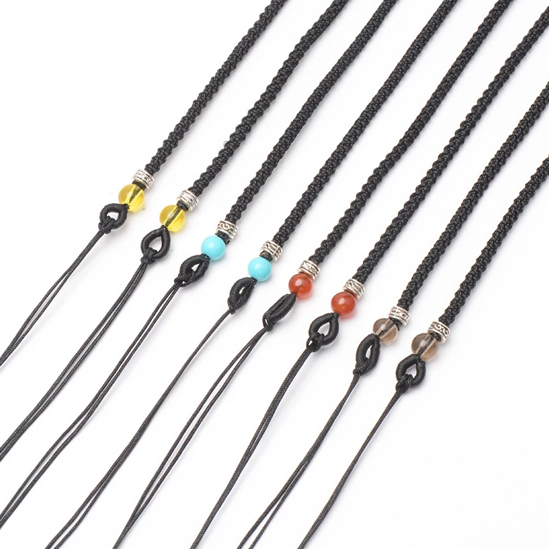 可调节式横穿挂绳两头手工挂绳挂脖锁骨男士女款项链绳子藏式坠绳