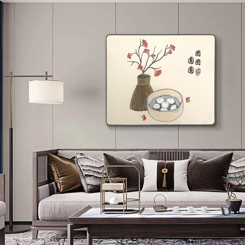 式电表箱装饰画现客厅代简约配电箱遮挡餐厅壁画团团圆圆5060