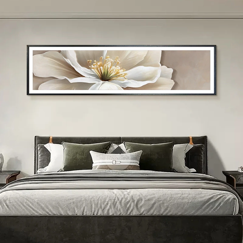 卉床头装饰画客厅沙发背景墙餐厅挂画简约高档壁挂花40150