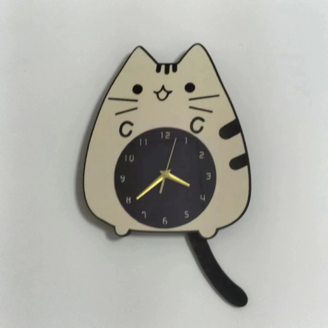 异形装饰画异形挂画卧室餐厅儿童房挂画居家装饰画带表猫3260义乌