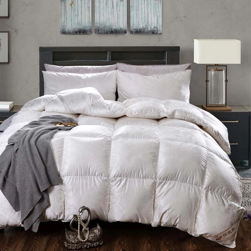 2024新款高端真丝被芯白鹅绒双人冬被酒店羽绒被冬季加厚保暖被