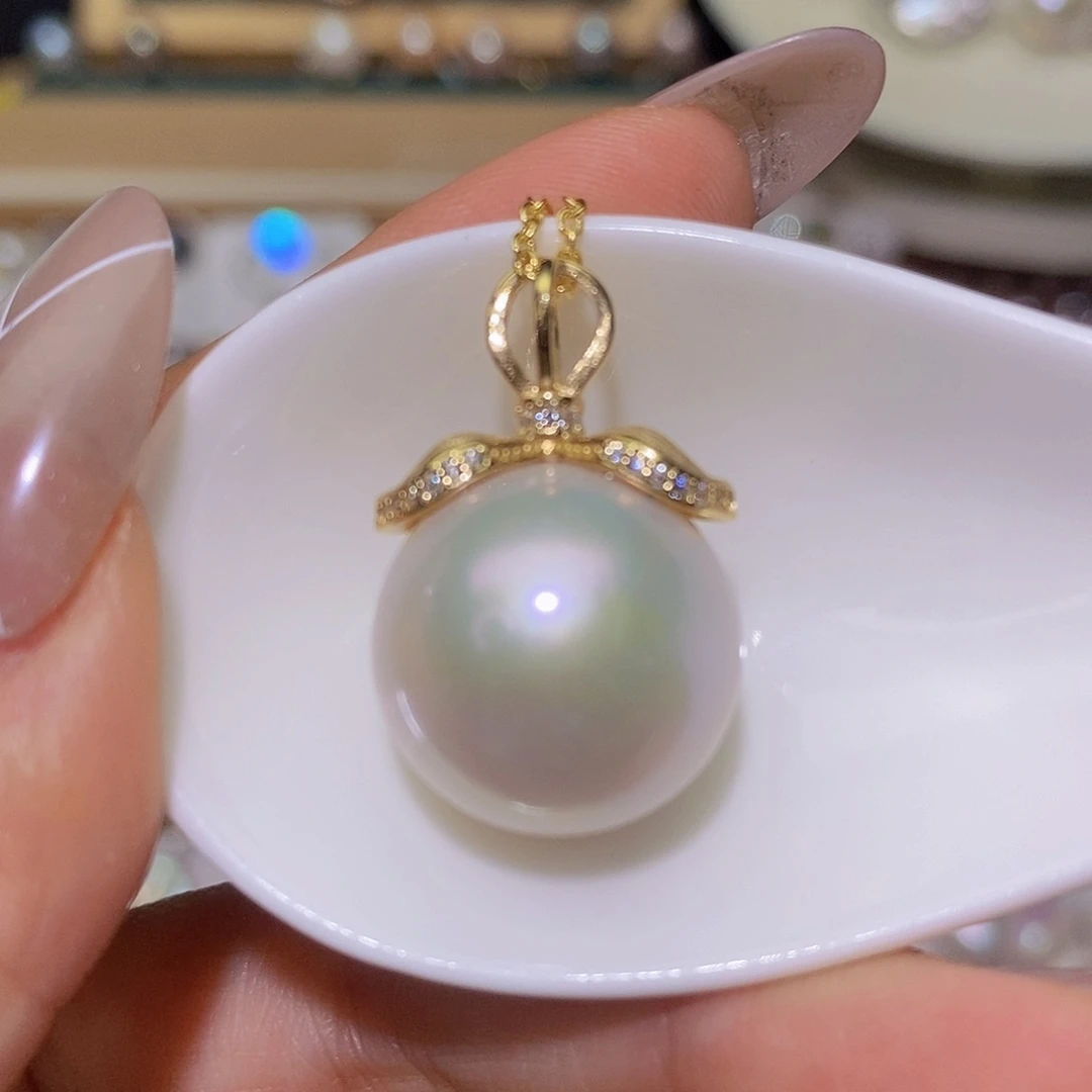淡水珍珠颈饰银S925镶嵌回***哭