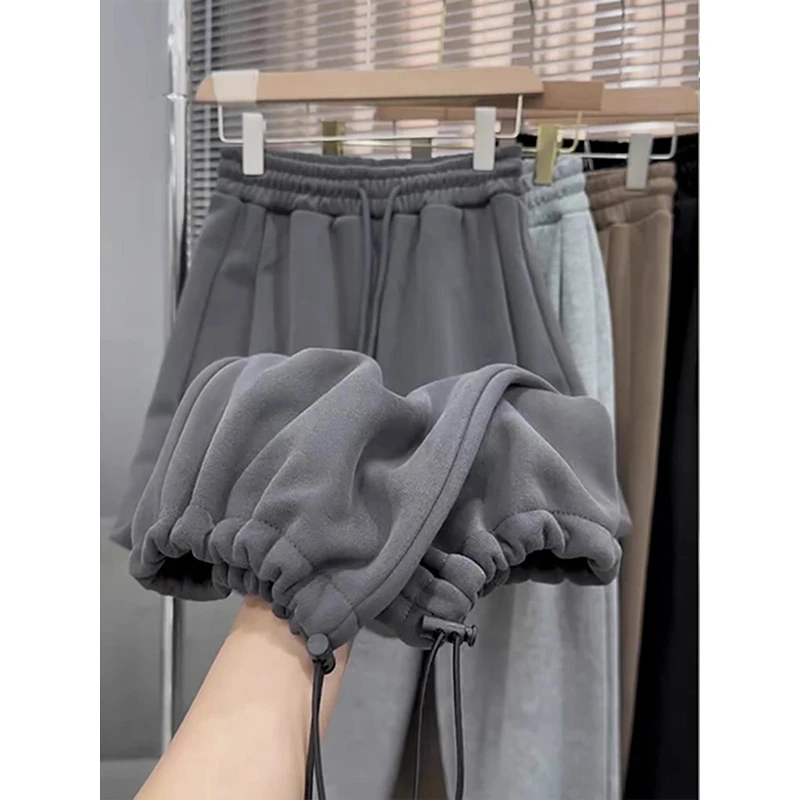 NUMEN BUTTON/灵扣休闲运动阔腿束脚卫裤2024新款秋冬爆款小个子