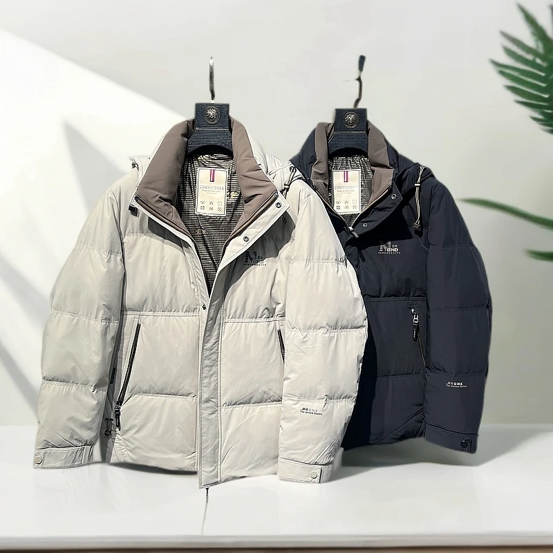 24年冬季男士连帽休闲羽绒服-666