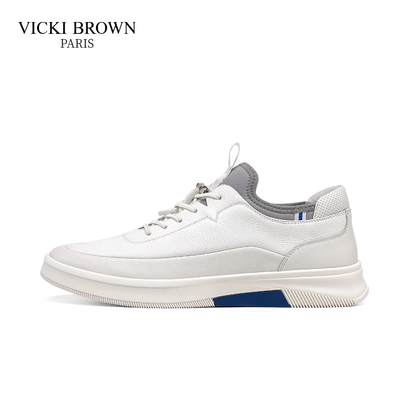 VICKI BROWN法国轻奢男鞋简约时尚百搭男士低帮舒适休闲鞋板鞋