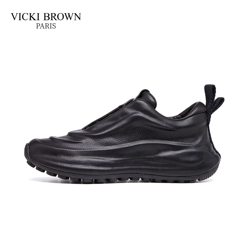 VICKI BROWN秋季低帮轻奢男鞋时尚百搭男士舒适跑步运动休闲潮鞋