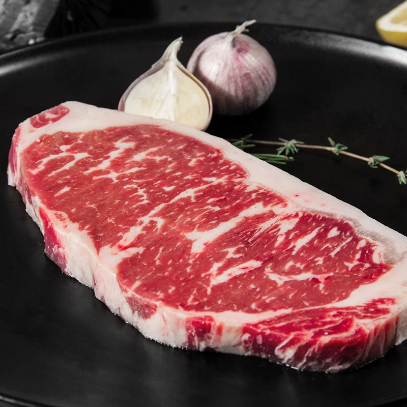 原切牛排澳洲和牛原切谷饲M5西冷牛排雪花牛肉