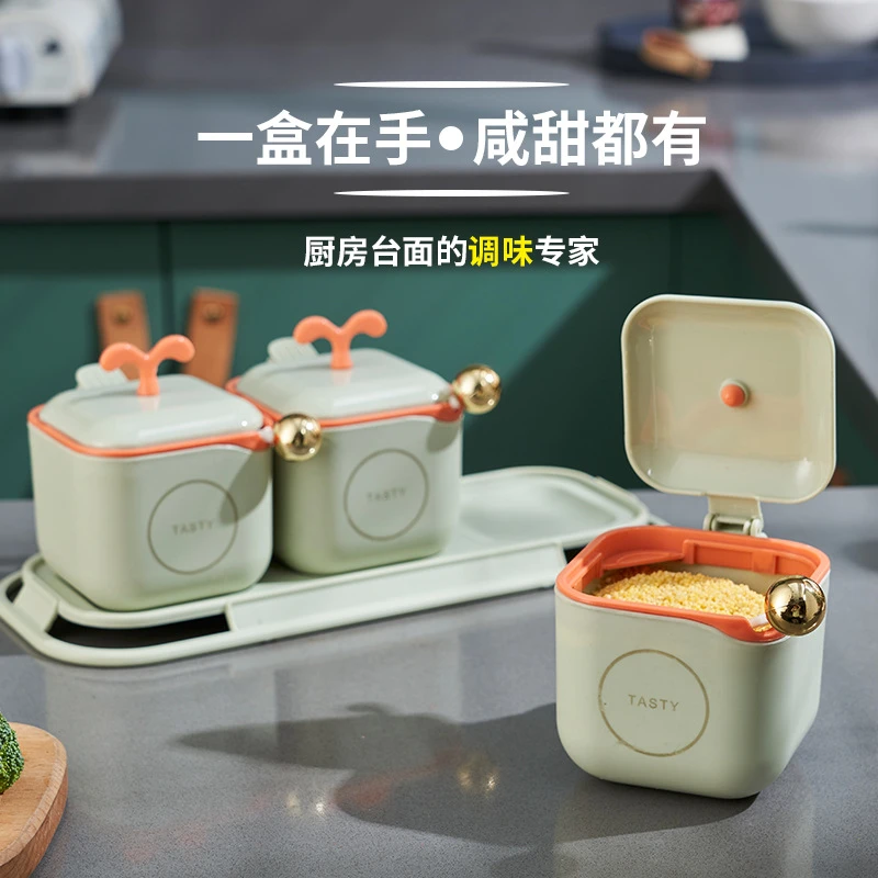 家用厨房佐料组合套装调味盒盐味精罐子调味料瓶分格调料盒调料瓶