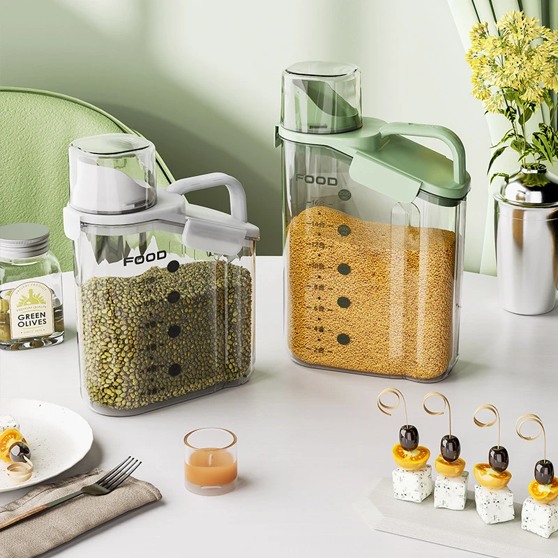 透明密封储物罐食品级五谷食用油收纳瓶防潮防虫防尘带刻度杂粮罐