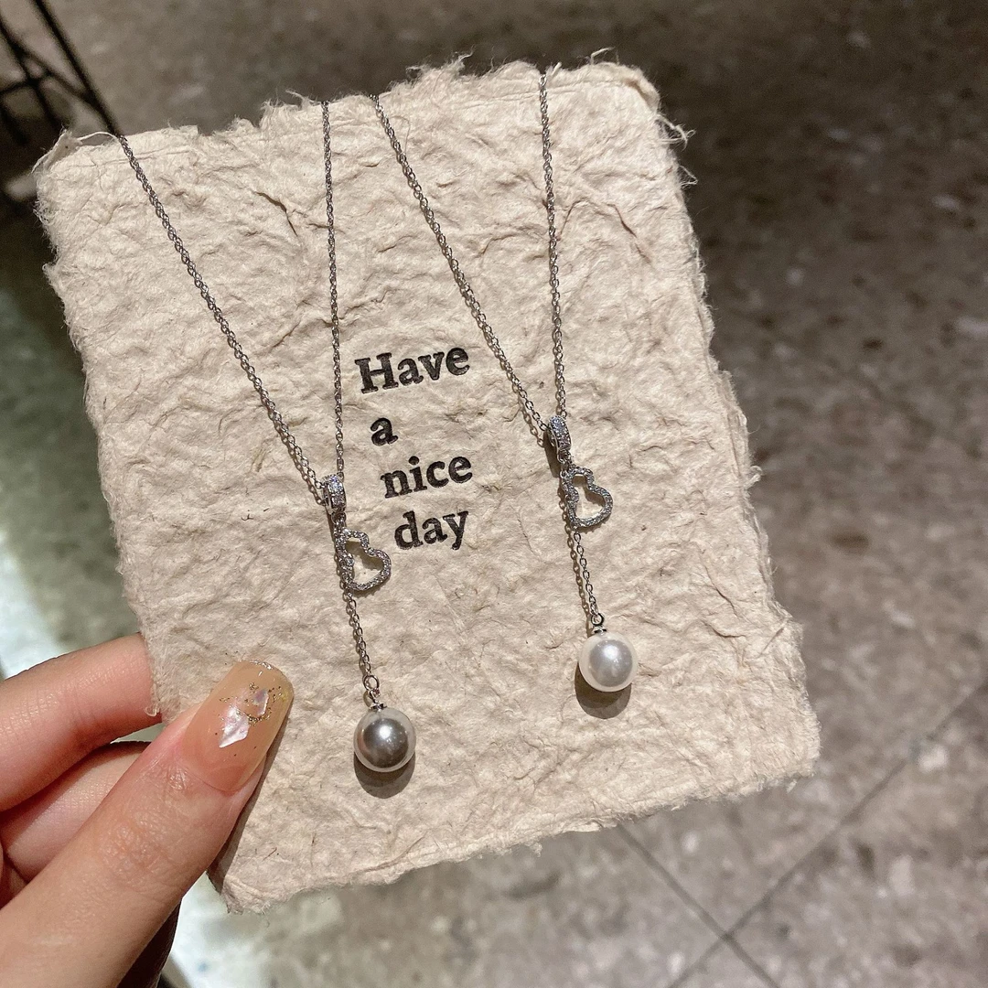 铜合金项链 新中式简约精致轻奢小众葫芦珍珠项链高级感颈链