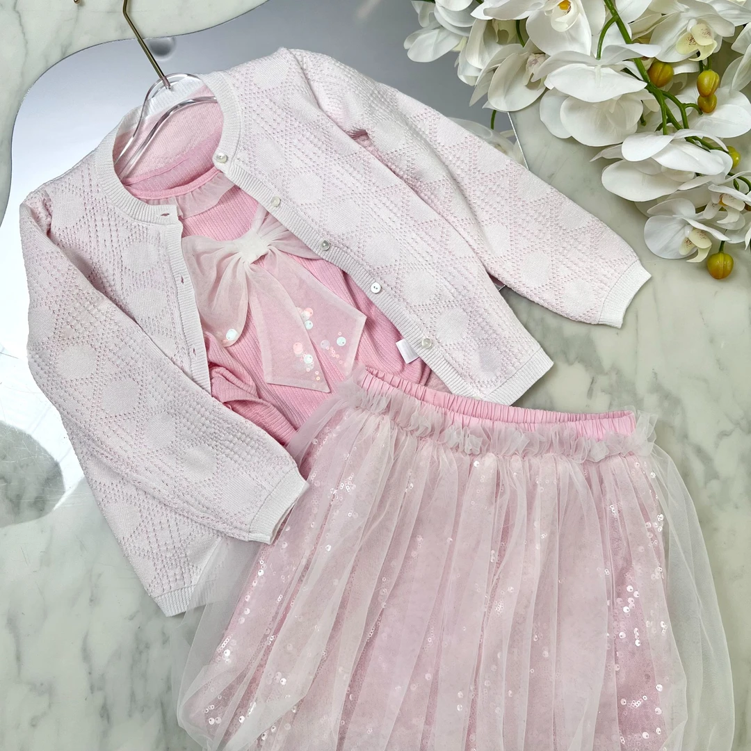 【粉若星河】女宝宝甜美清晰公主蝴蝶结套装