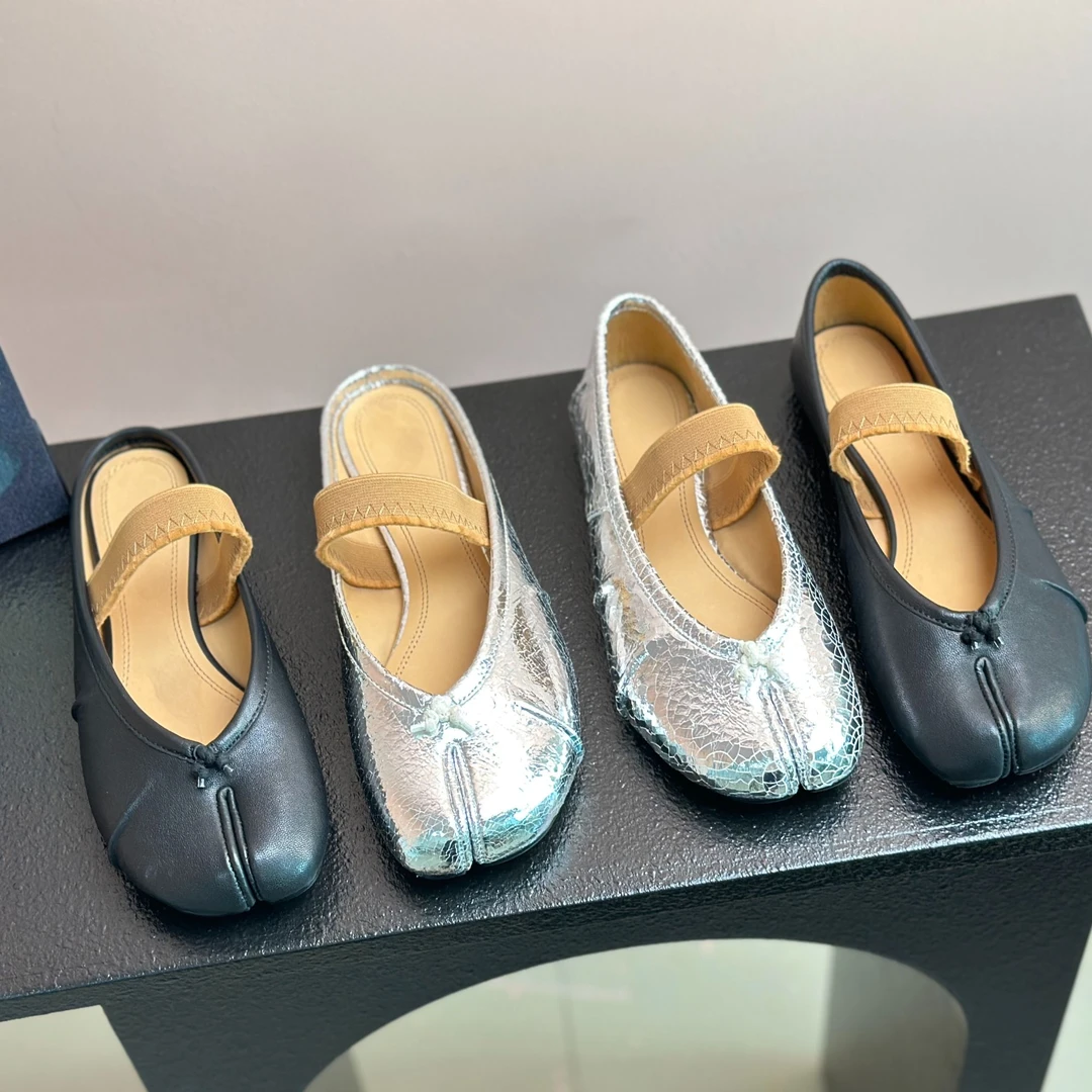 【福利专属】玛丽珍分趾鞋 舒适复古松紧带玛丽珍单鞋外贸真皮女鞋