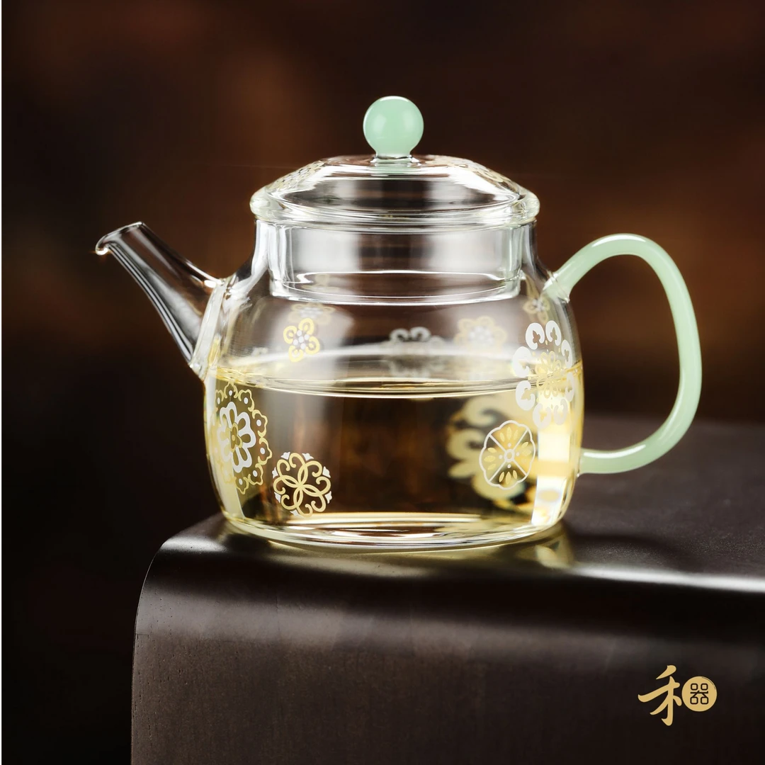 禾器皮球花 言卿壶 高硼硅玻璃壶 容量：180ml