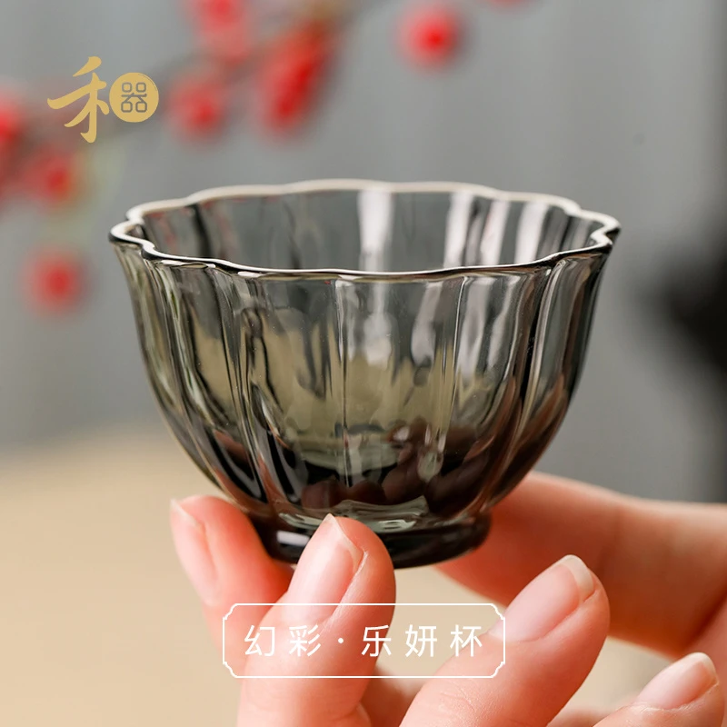 禾器幻彩·乐妍杯 高硼硅品杯玻璃茶杯高端品茗杯茶具 70ml