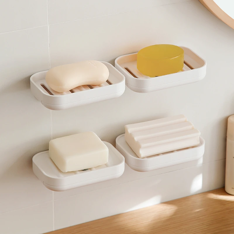 肥皂盒免打孔香皂盒壁挂式家用香皂置物架卫生间沥水浴室大号皂盒