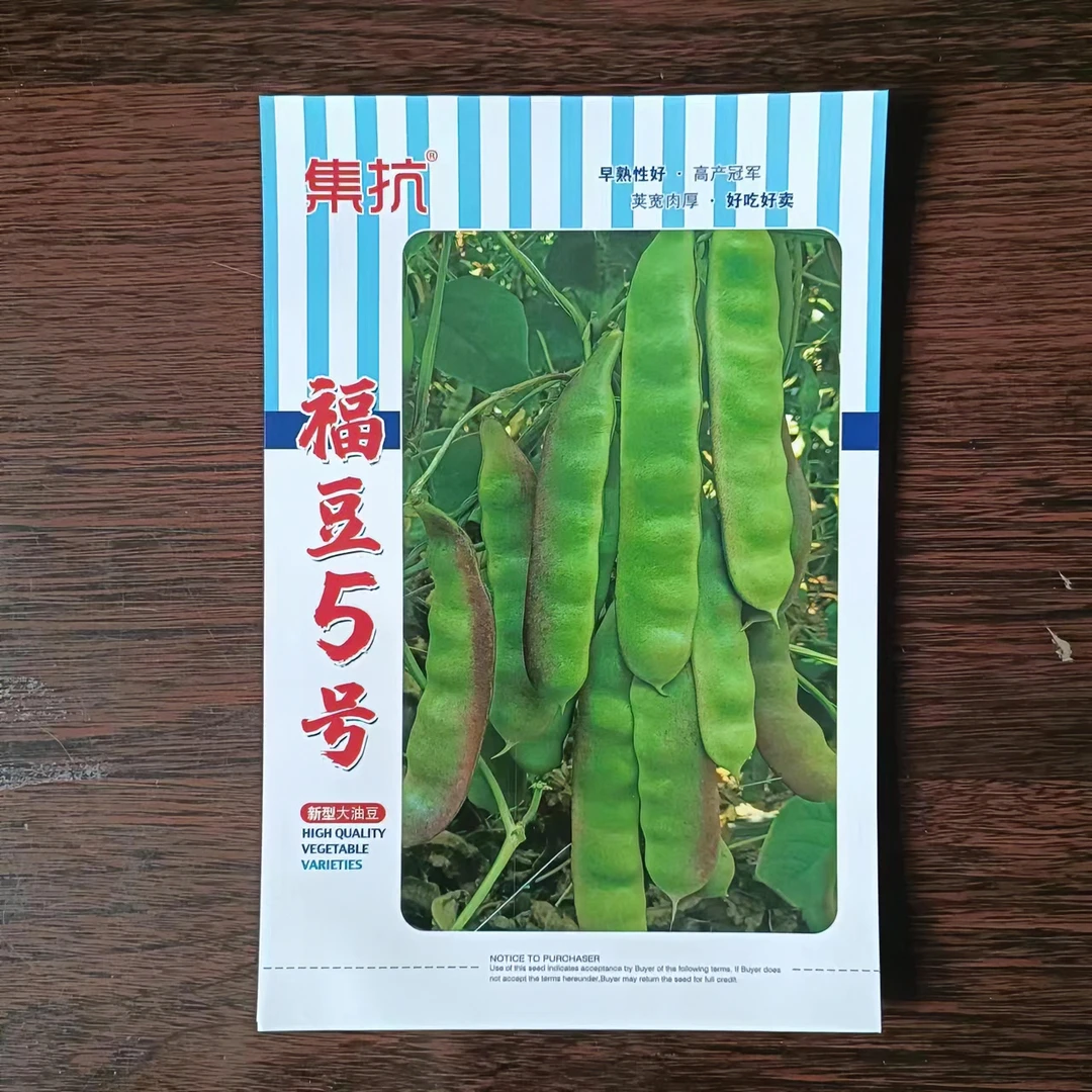福豆5号早熟三叶紫花豆角种子