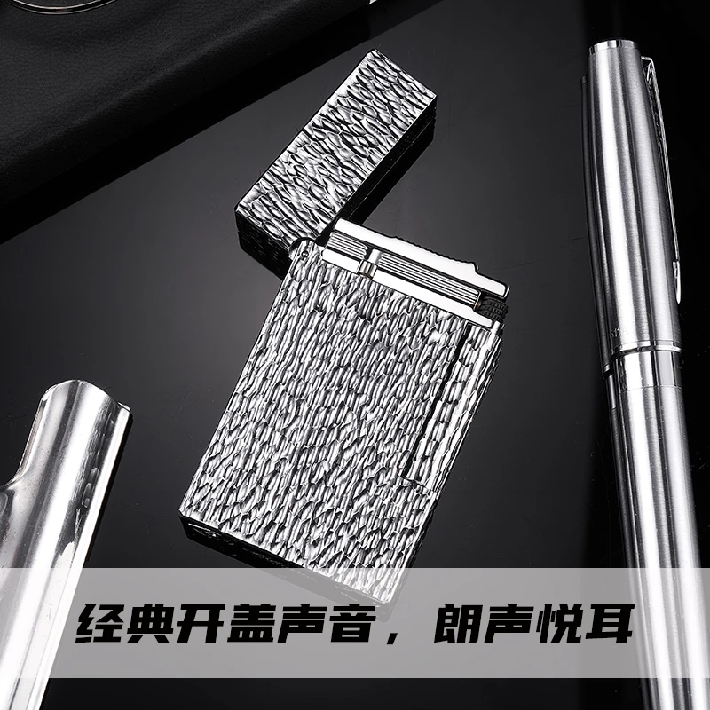 TSHOMX【竖锤纹陨石坑】纯铜朗声打火机高档复古创意送男生生日礼物