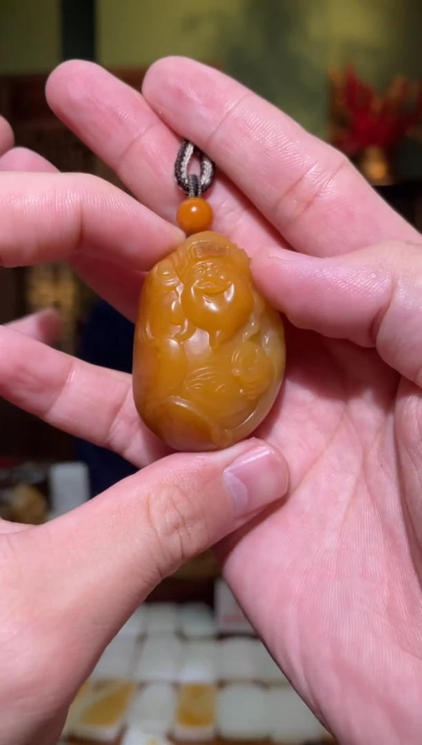 【闪购商品】和田玉吊坠(不含链)未镶嵌财神53g