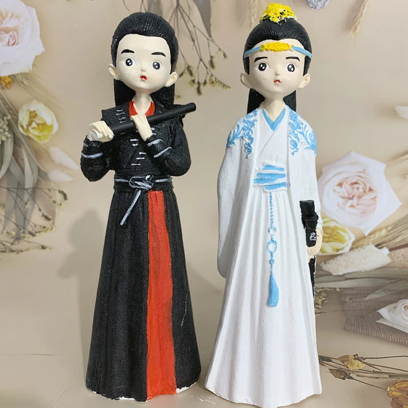 陈情令石膏娃娃彩绘涂色diy儿童卡通手工玩具大号公仔涂鸦非搪胶