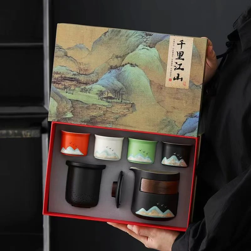 故宫千里江山茶具套装