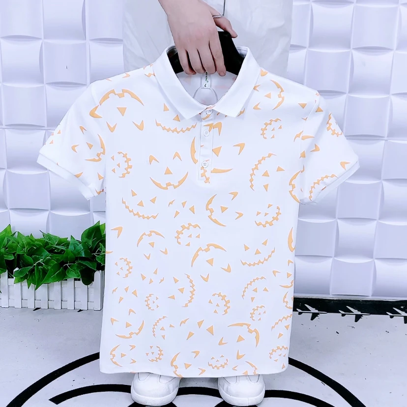 夏季新款翻领polo衫上衣短袖9737修身版潮流时尚男装百搭T恤休闲