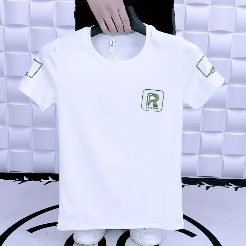 新款圆领白色休闲夏季百搭短袖5510