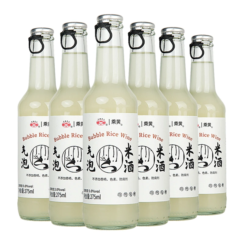 乘黄微醺气泡米酒275ml*6无添加低度糯米酒
