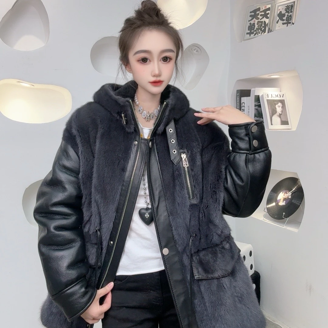 网红推荐原创高端定制皮毛一体外套-0822