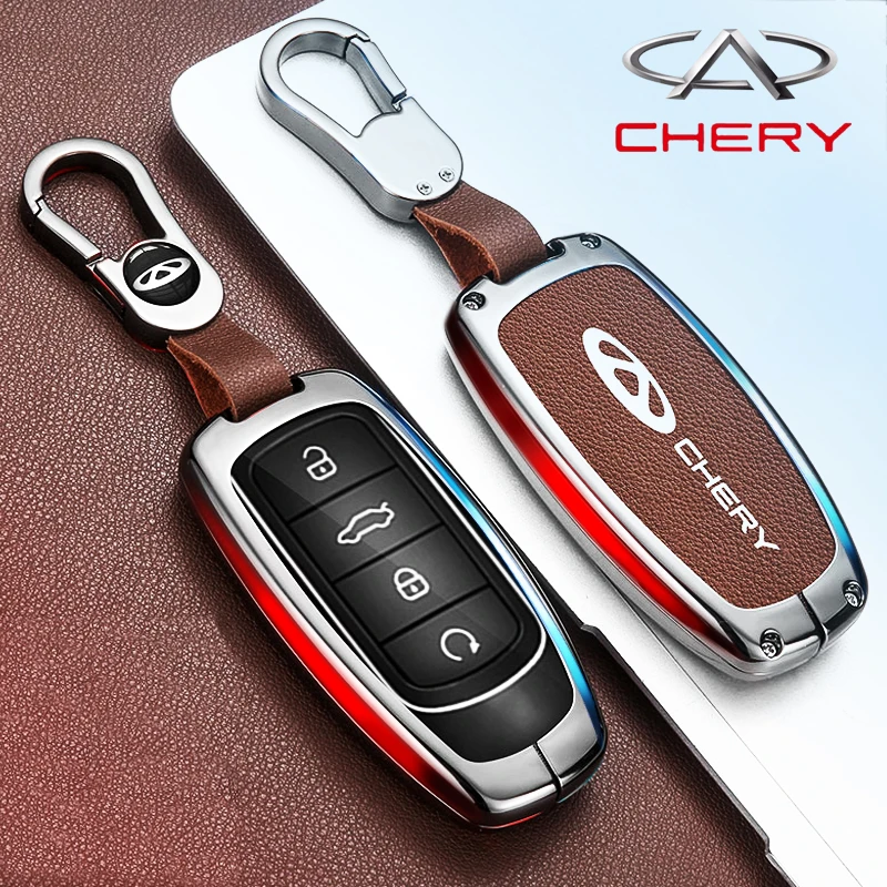 瑞虎8plus钥匙套2023款奇瑞虎7高档八pro艾瑞泽8全包汽车壳扣金属