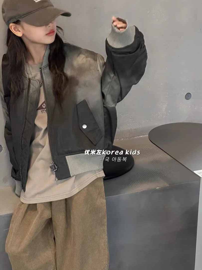 米卿兔品牌童装女童棉服2023新款洋气儿童秋冬夹棉外套